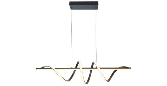 LED-HÄNGELEUCHTE 101/25/150 cm  - Schwarz, Design, Kunststoff/Metall (101/25/150cm) - Novel