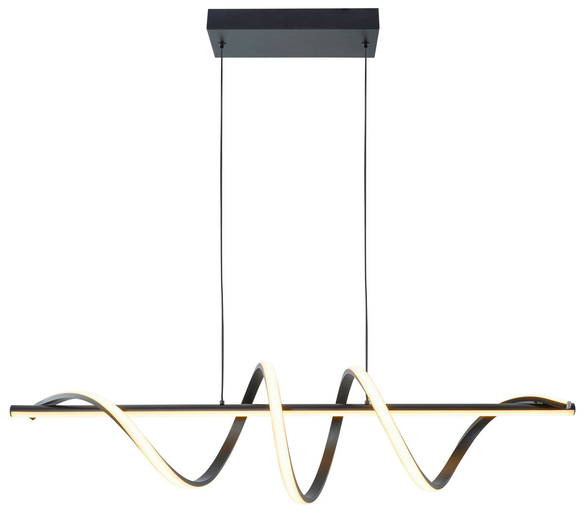 LED-HÄNGELEUCHTE 101/25/150 cm  - Schwarz, Design, Kunststoff/Metall (101/25/150cm) - Novel