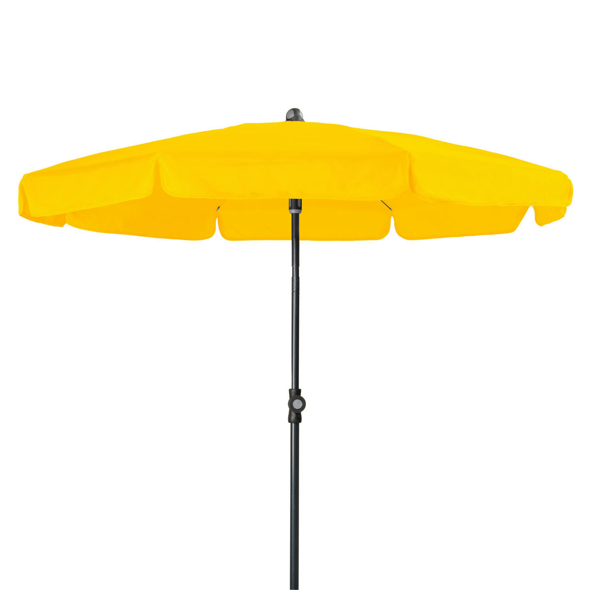 SONNENSCHIRM 150 cm Anthrazit, Gelb  - Anthrazit/Gelb, Basics, Textil/Metall (150cm) - Doppler
