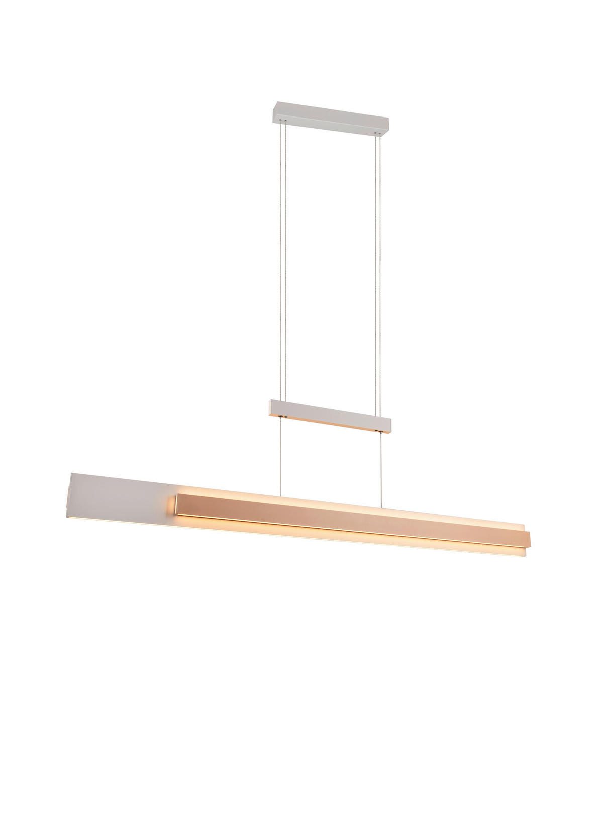 LED-PENDELLEUCHTE Rivera 190,5/174/6 cm   - Aprikose/Grau, Design, Metall (190,5/174/6cm) - Musterring