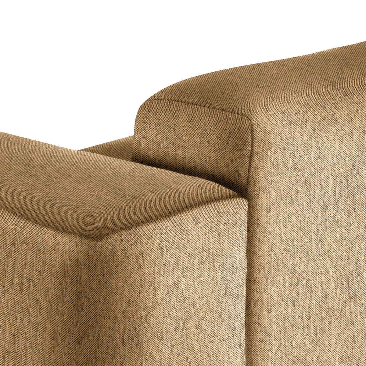 ECKSOFA Senfgelb Webstoff Rücken echt  - Senfgelb/Schwarz, Design, Kunststoff/Textil (171/290cm) - home24