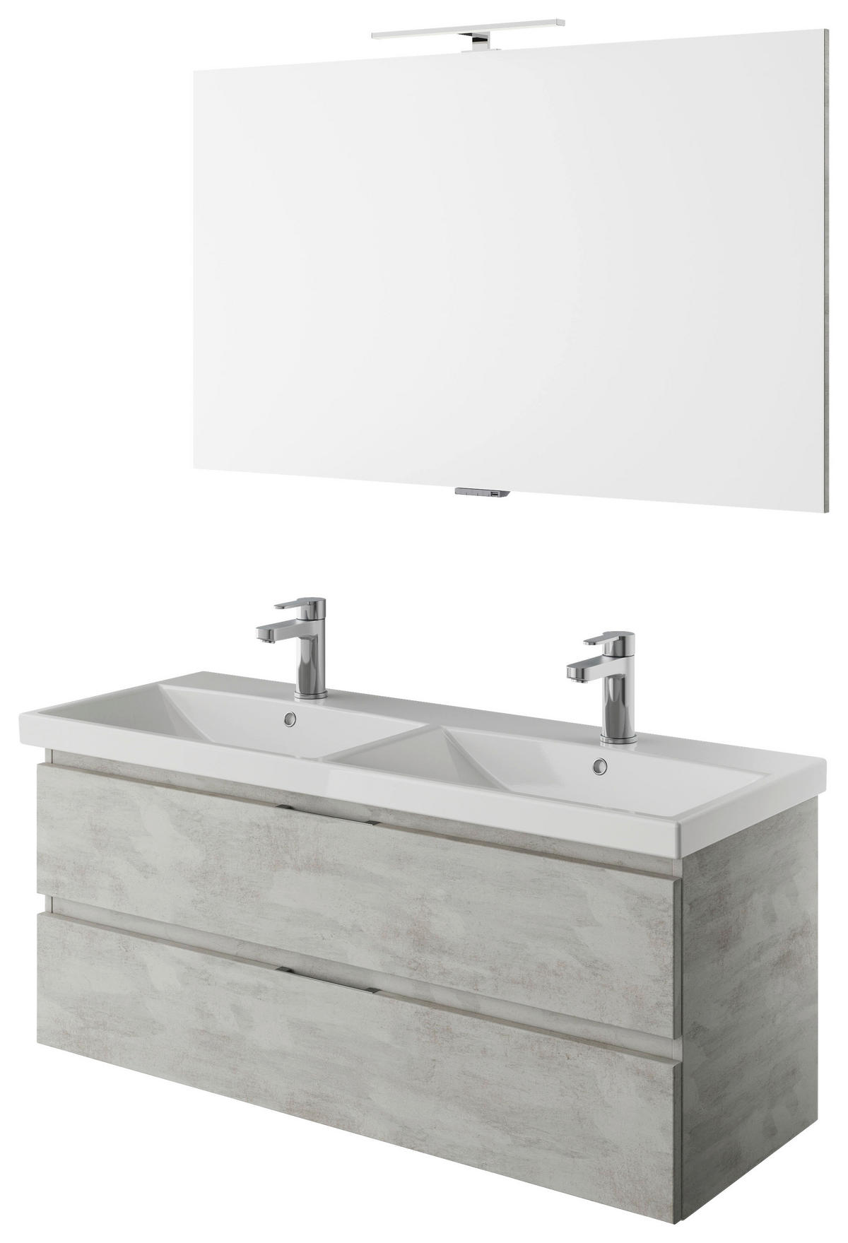 BADEZIMMER  in 120 cm  - Weiß/Grau, KONVENTIONELL, Holzwerkstoff (120cm) - Pelipal