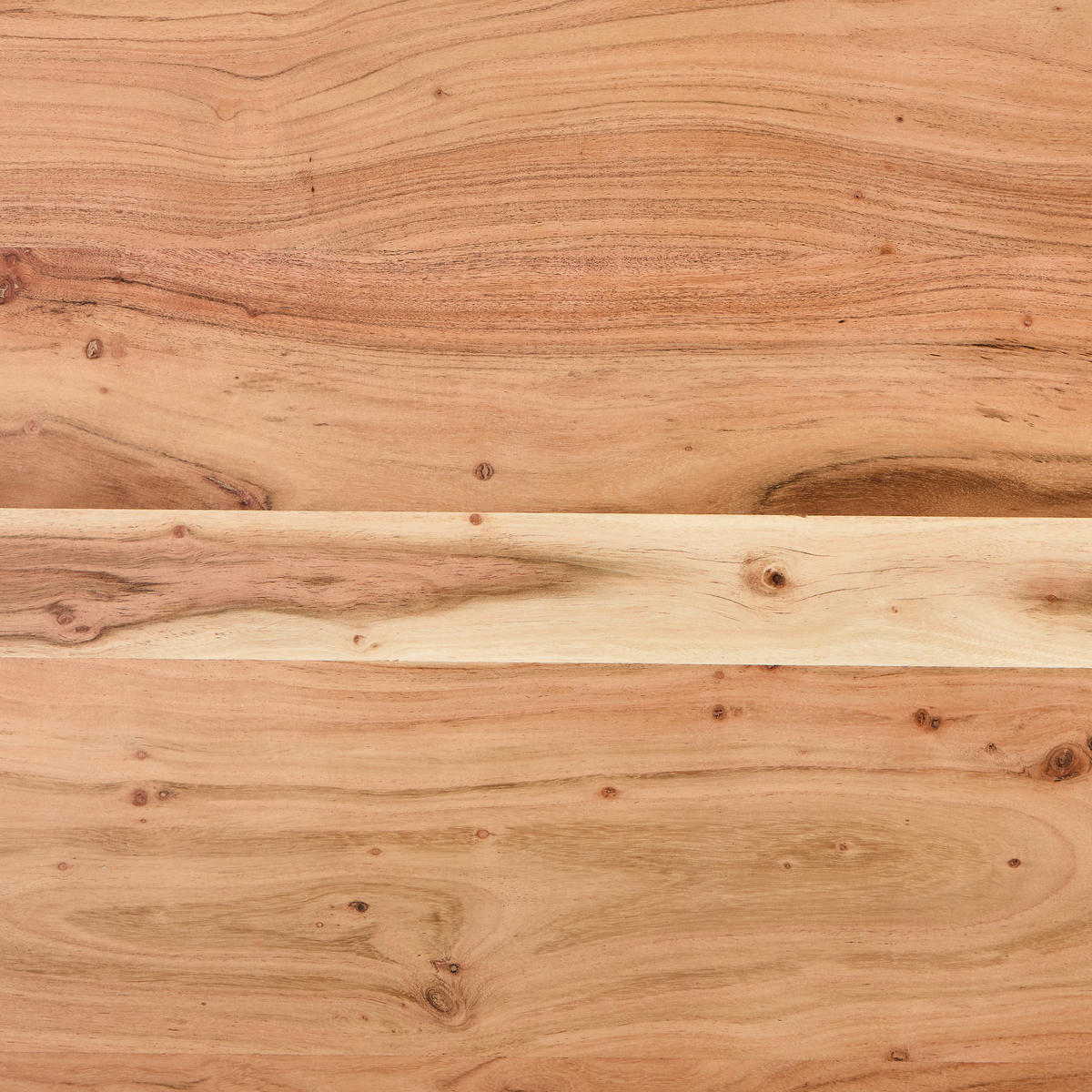 COUCHTISCH Akazie Hartholz rechteckig Schwarz, Akaziefarben  - Schwarz/Akaziefarben, Natur, Holz/Metall (115/75/45cm) - Livetastic