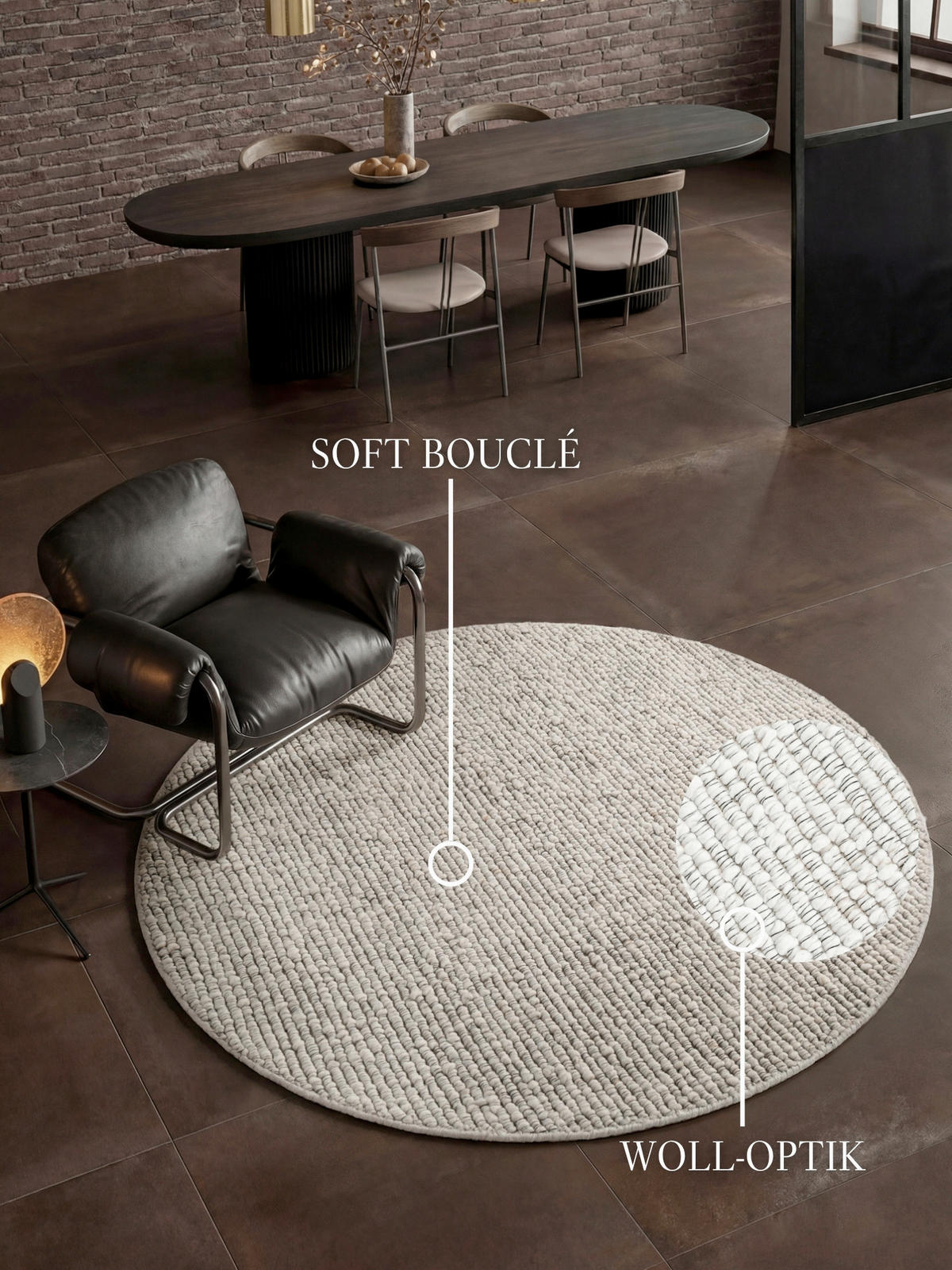 HANDWEBTEPPICH Wohnzimmer 160 cm Kollektion 1852 Wilma Creme, Multicolor rund  - Multicolor/Creme, Basics, Textil (160cm) - Villeroy & Boch