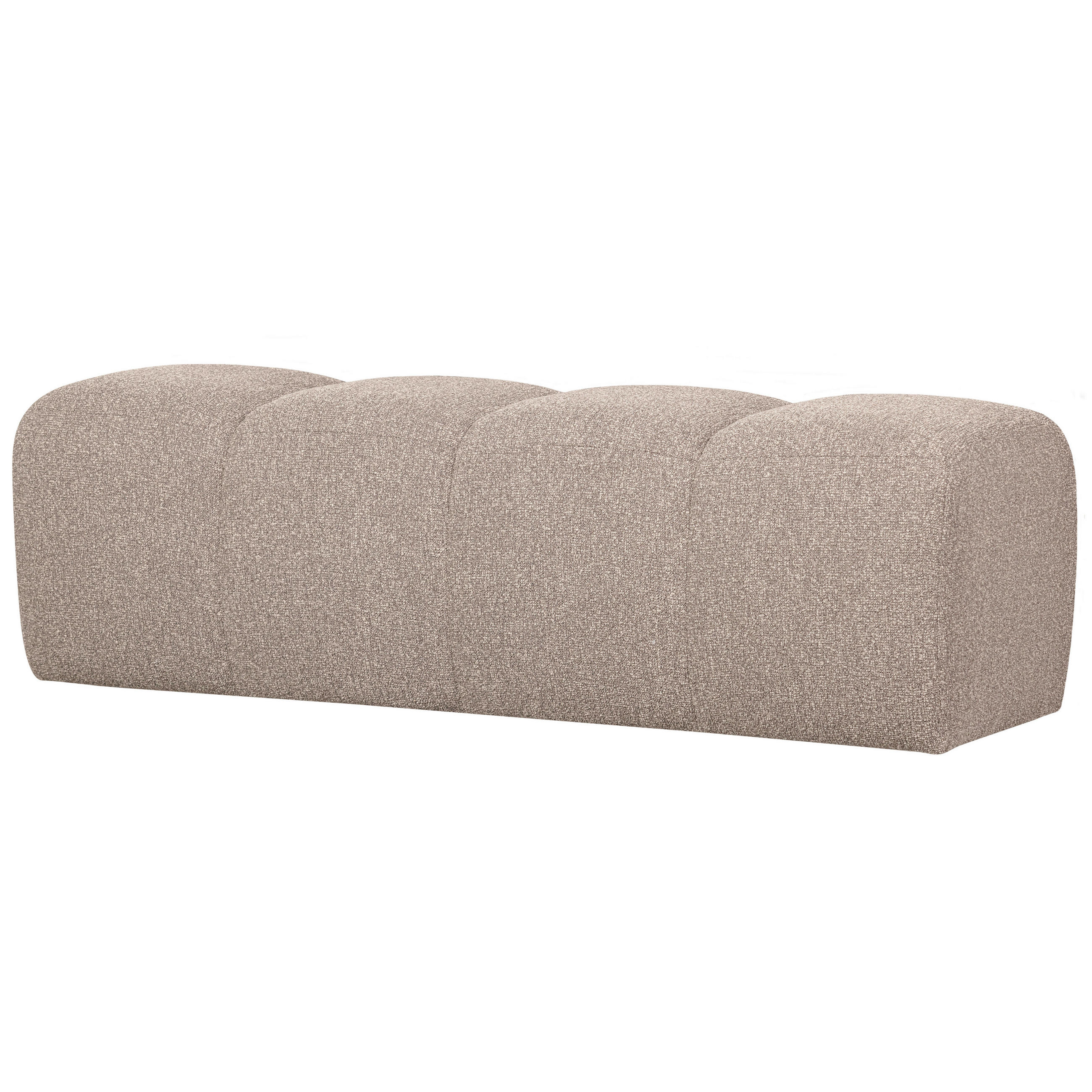 SITZBANK 164/49/45 cm Bouclé Beige  - Beige, Design, Textil (164/49/45cm) - Livetastic