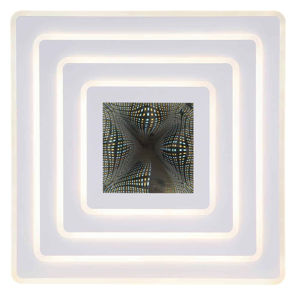 LED-DECKENLEUCHTE 60 W    70/70/6,7 cm  - Weiss/Opal, Design, Kunststoff/Metall (70/70/6,7cm) - Globo