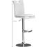 BARHOCKER Lederlook Braun, Chromfarben - Chromfarben/Braun, Design, Textil/Metall (42/97-118/52cm) - Novel