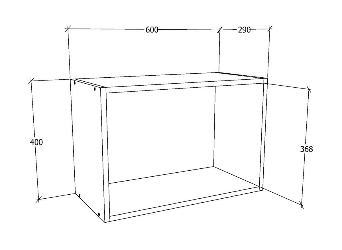 KÜCHENOBERSCHRANK 60/40/31 cm  in Sonoma Eiche, Weiß  - Alufarben/Weiß, KONVENTIONELL, Holzwerkstoff/Metall (60/40/31cm) - MID.YOU