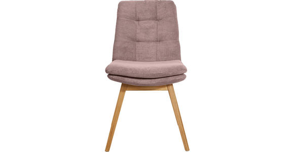 STUHL  Stoffauswahl, Typenauswahl, Gestellauswahl Cord  - Eichefarben/Altrosa, Design, Holz/Textil (49/90/69cm) - Johann Jakob