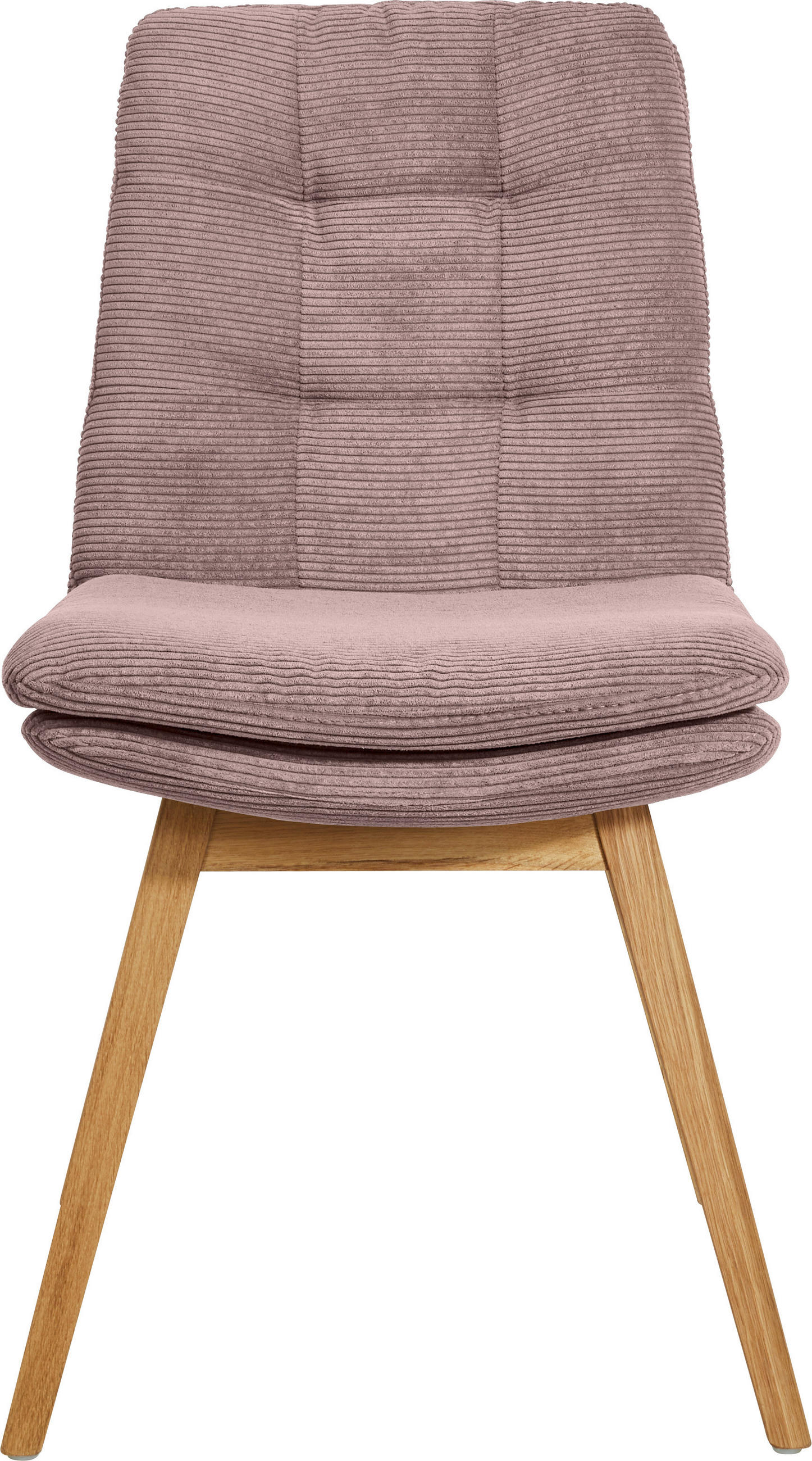 STUHL  in Cord  - Eichefarben/Altrosa, Design, Holz/Textil (49/90/69cm) - Johann Jakob