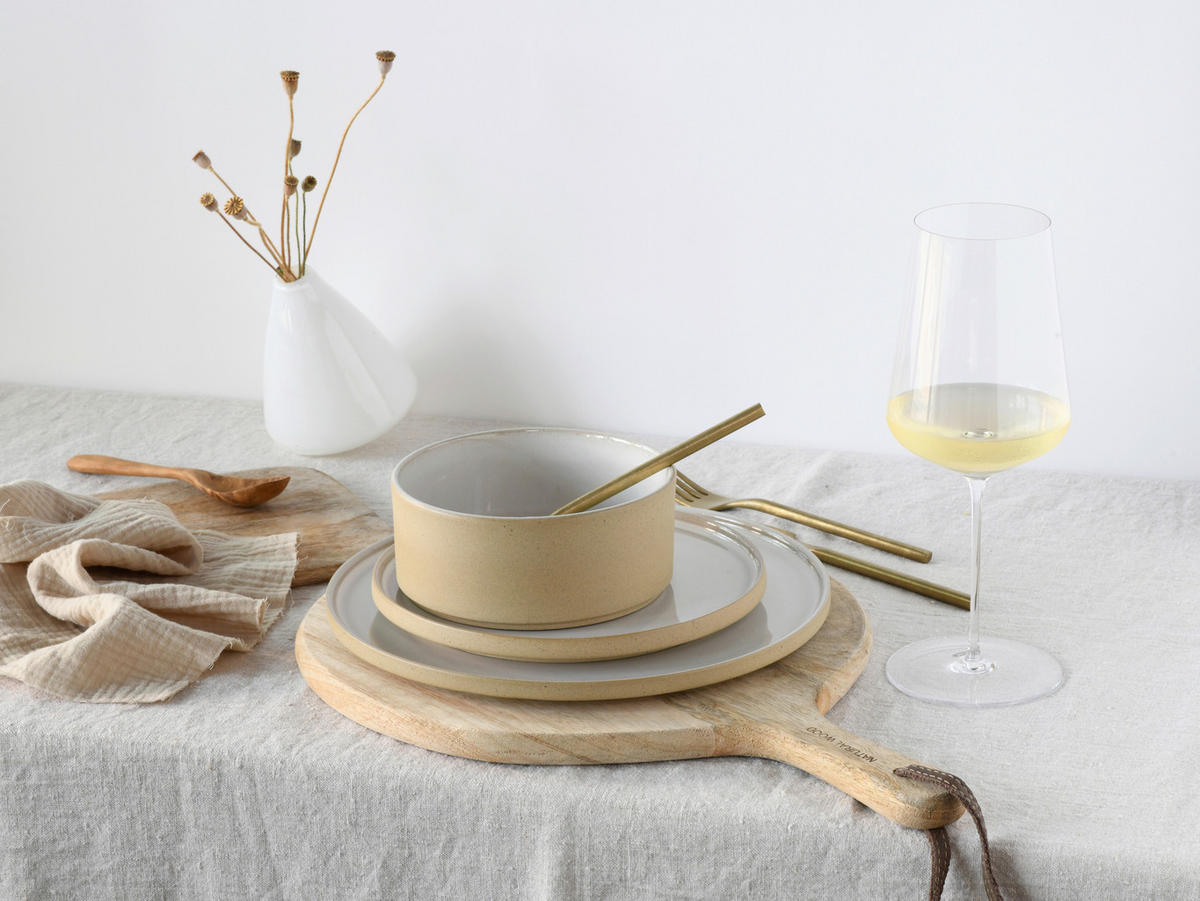 MÜSLISCHALENSET Futuro 4-teilig  - Beige/Weiß, Basics, Keramik (30,5/30,5/10cm) - Creatable