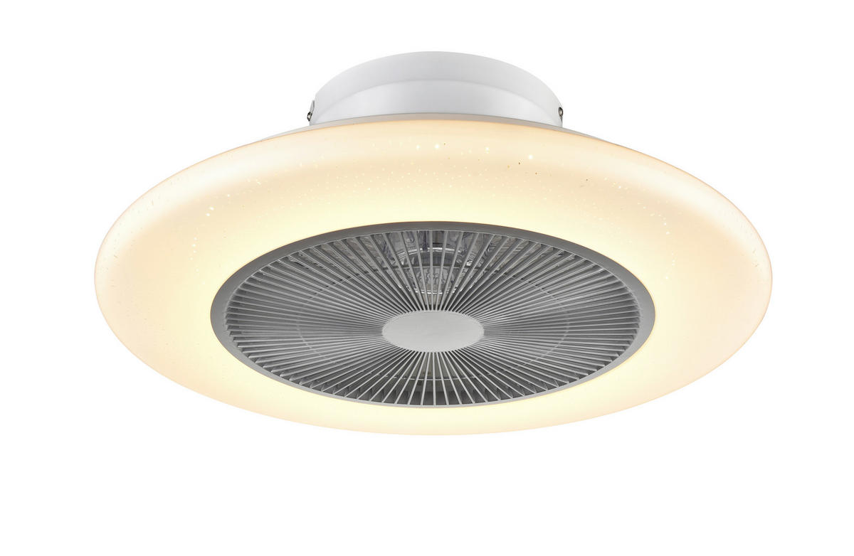 VENTILATOR STROPNI  bijela, boje kroma   prozirno   - bijela/prozirno, Trend, metal/plastika (55/19cm) - Mican