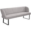 SITZBANK 205/91/66 cm Webstoff Schwarz, Dunkelgrau  - Dunkelgrau/Schwarz, Design, Textil/Metall (205/91/66cm) - Novel
