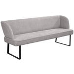 SITZBANK 205/91/66 cm Webstoff Schwarz, Dunkelgrau  - Dunkelgrau/Schwarz, Design, Textil/Metall (205/91/66cm) - Novel