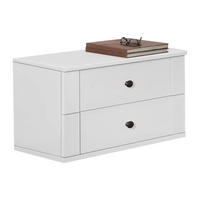 NACHTSCHRANK 52/40/38 cm  - Schwarz/Weiß, Trend, Holzwerkstoff/Kunststoff (52/40/38cm) - Boxxx
