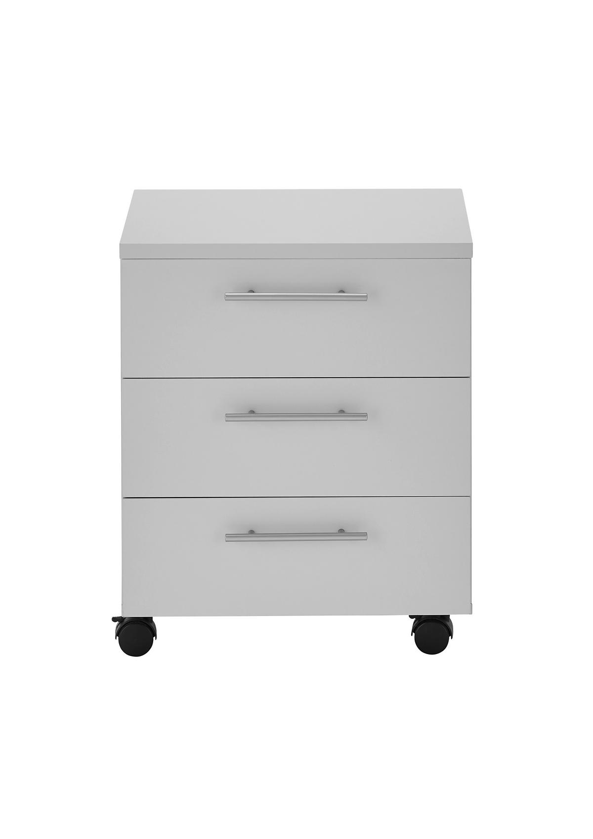 ROLLCONTAINER Grau  - Silberfarben/Grau, MODERN, Holzwerkstoff/Kunststoff (40/56/39cm) - Carryhome