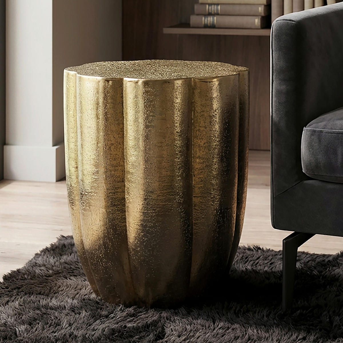 Masă Auxiliară din metal, 41/41/50 cm - auriu, Design, metal (41/41/50cm) - Livetastic