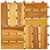 TERRASSENFLIESE Braun, Akaziefarben 10 Stück  - Braun/Akaziefarben, KONVENTIONELL, Holz/Kunststoff (30/30/2,4cm) - Ambia Garden