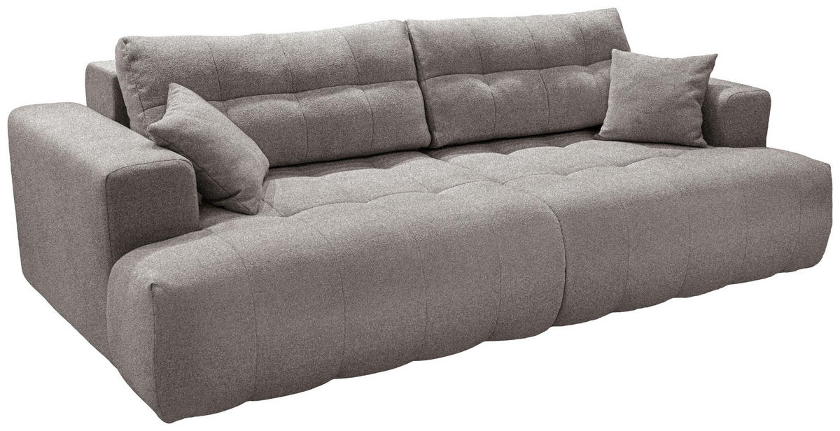 BIGSOFA TINO in Flachgewebe Mokka  - Schwarz/Mokka, KONVENTIONELL, Holzwerkstoff/Kunststoff (279/90/137cm) - Livetastic