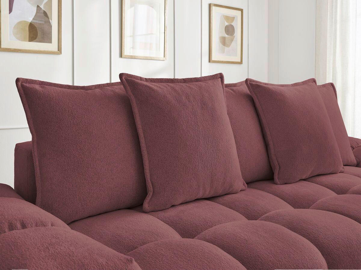SCHLAFSOFA EVEREST  mit Armteil links, Armteil rechts Flachgewebe Rot  - Rot/Schwarz, MODERN, Kunststoff/Textil (278/115/90cm) - Livetastic