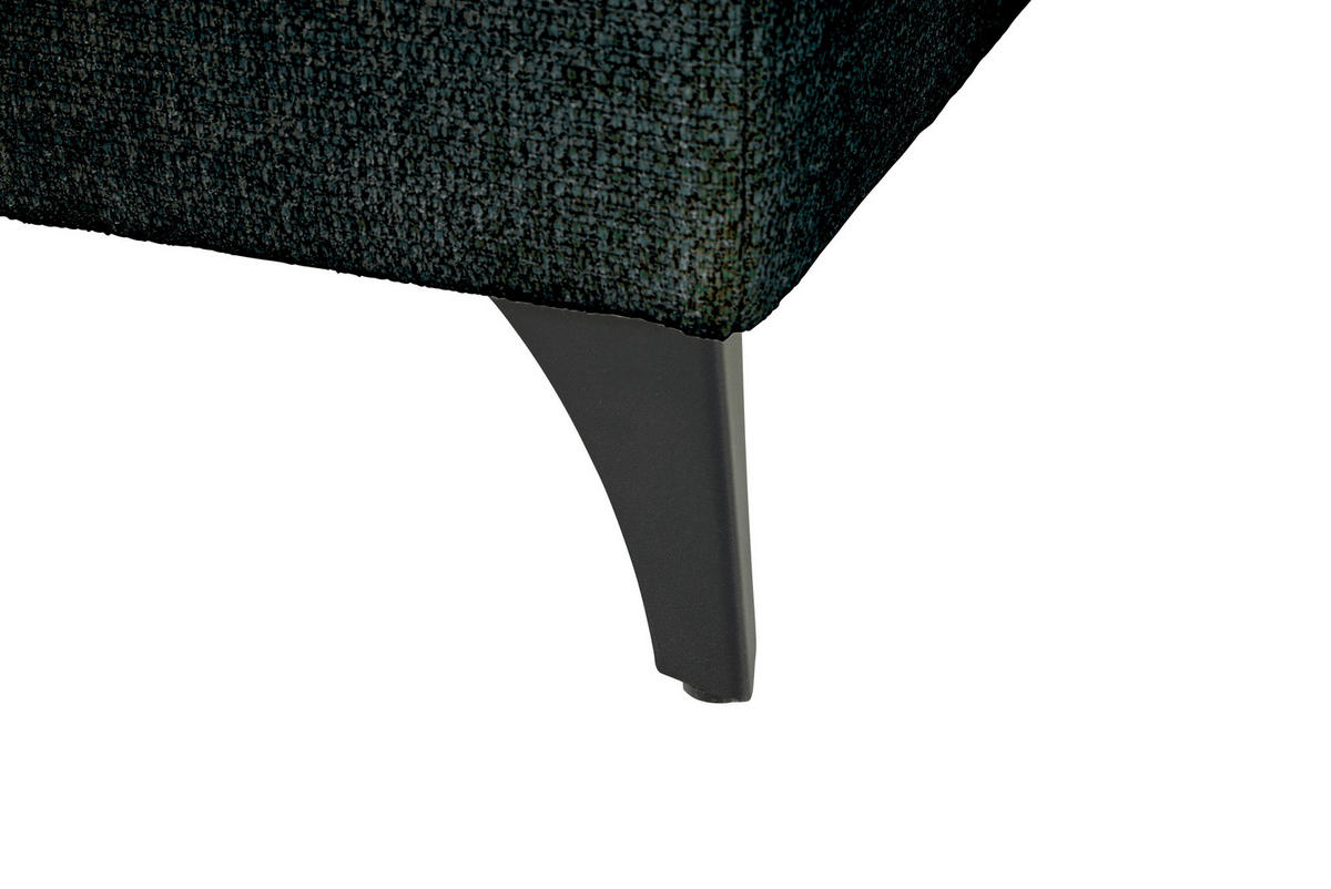 WOHNLANDSCHAFT Grau Chenille  - Schwarz/Grau, KONVENTIONELL, Textil/Metall (188/340/160cm) - Xora