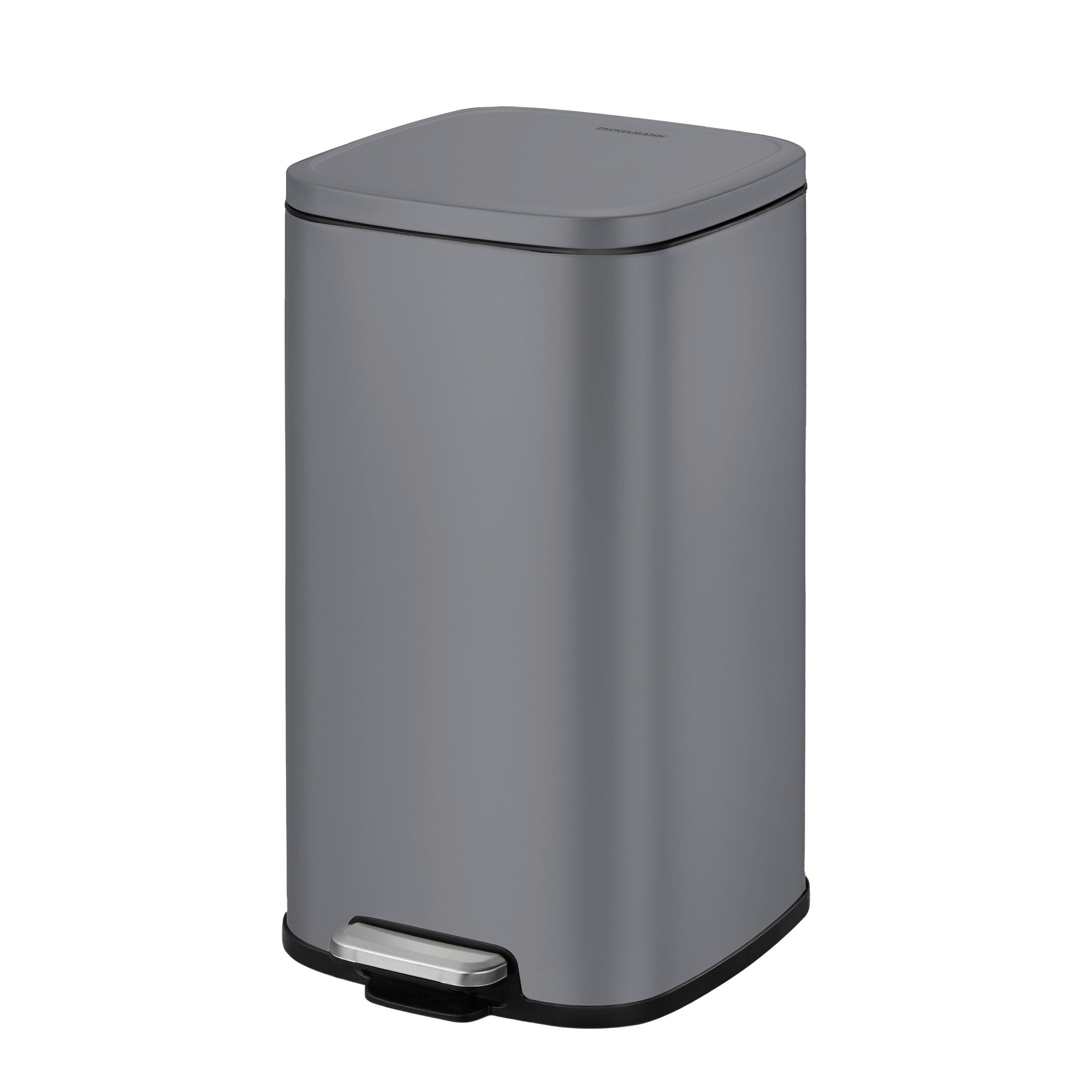 ABFALLEIMER London 4 L  - Dunkelgrau/Anthrazit, Basics, Kunststoff (20,5/26,7/29cm) - Fackelmann