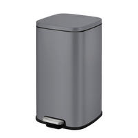 ABFALLEIMER London 4 L  - Dunkelgrau/Anthrazit, Basics, Kunststoff (20,5/26,7/29cm) - Fackelmann