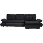 ECKSOFA in Webstoff Anthrazit  - Chromfarben/Anthrazit, Design, Kunststoff/Textil (302/187cm) - Carryhome