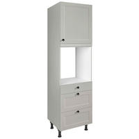 GERÄTEUMBAUSCHRANK 60/216,6/58 cm  in Grau  - Schwarz/Grau, MODERN, Holzwerkstoff/Metall (60/216,6/58cm) - Nobilia