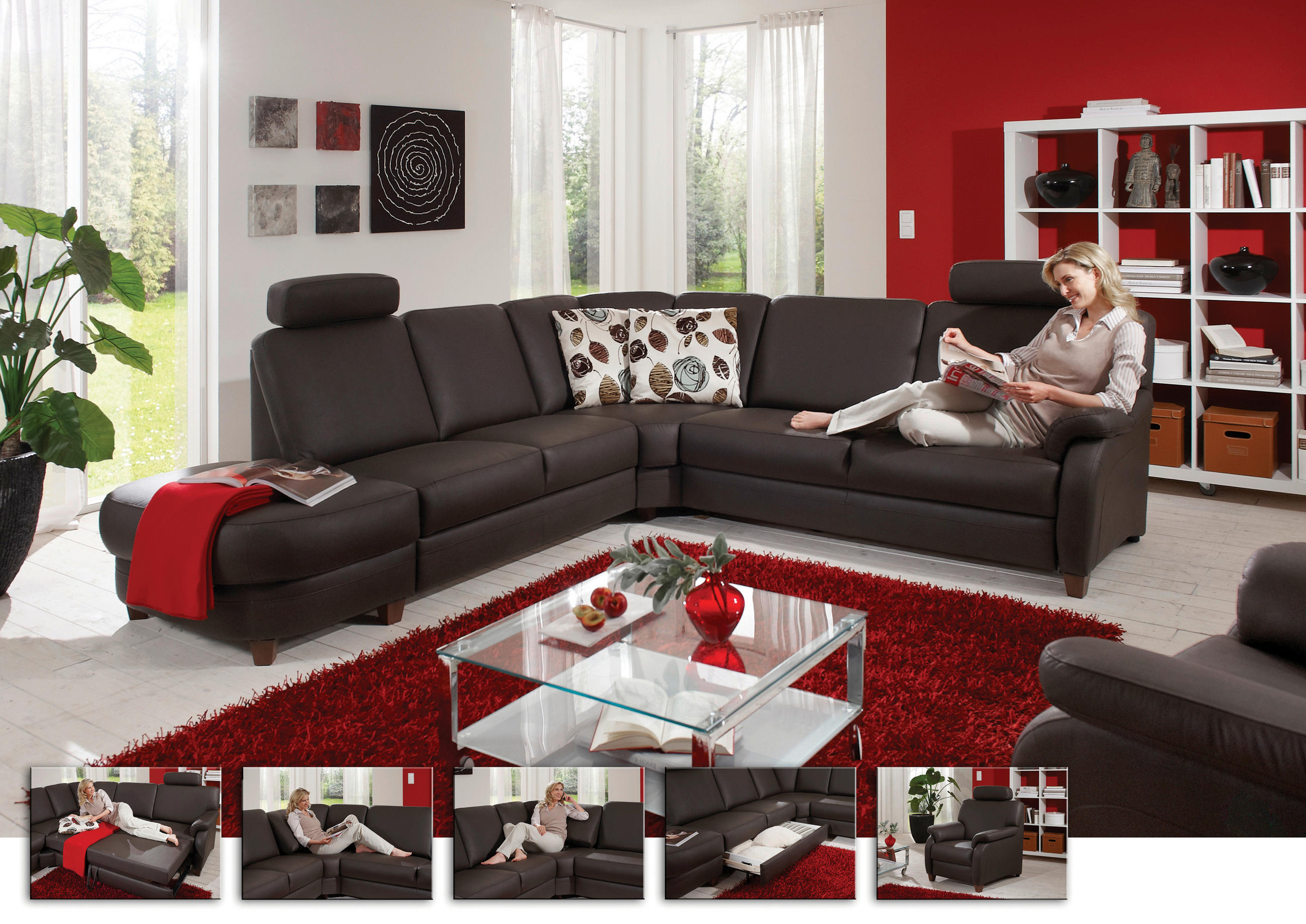 SEDEŽNA GARNITURA,  - Design, tekstil (269/287cm) - Beldomo System