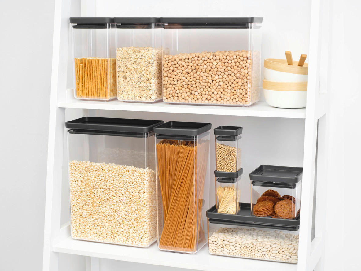 POSODA ZA SHRANJEVANJE  TASTY+  22/20,2/11,2 cm           - temno siva/prozorno, Basics, umetna masa (22/20,2/11,2cm) - Brabantia