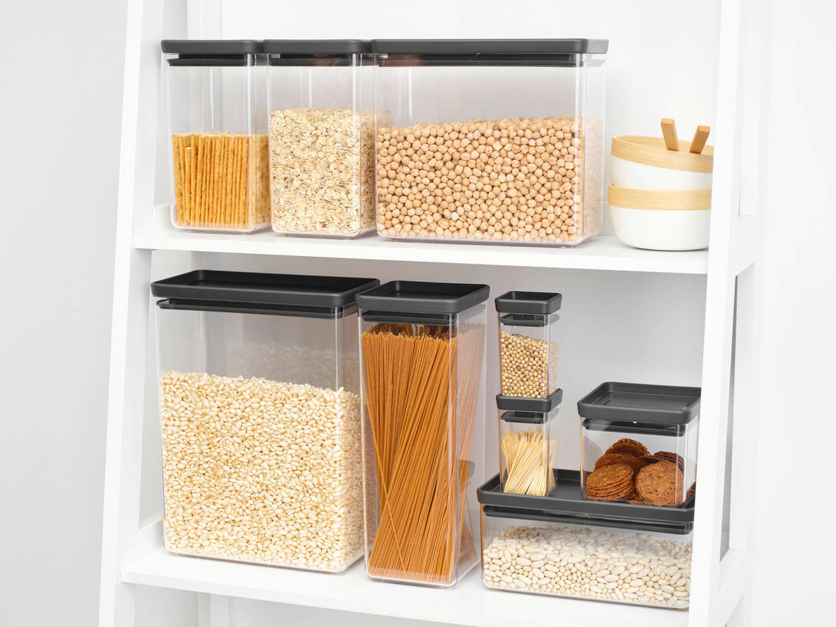POSODA ZA SHRANJEVANJE  TASTY+  22/20,2/11,2 cm           - temno siva/prozorno, Basics, umetna masa (22/20,2/11,2cm) - Brabantia