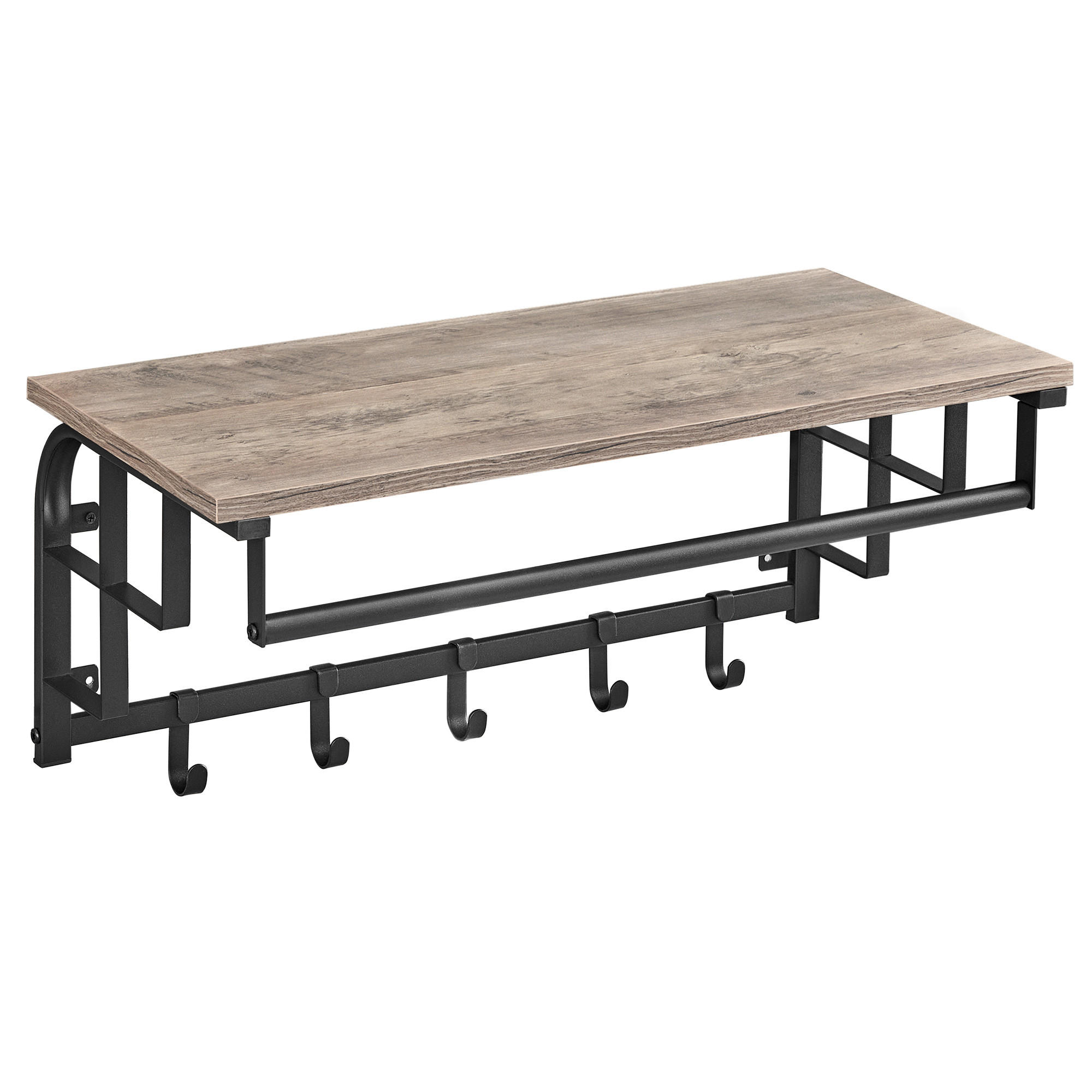 WANDGARDEROBE  in Schwarz, Greige  - Greige/Schwarz, MODERN, Holzwerkstoff/Metall (66/27/30cm) - MID.YOU