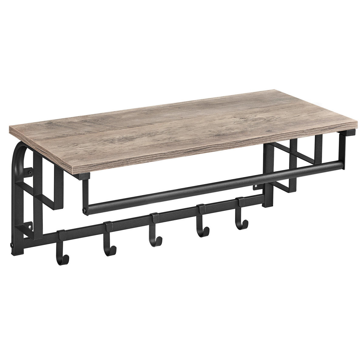 WANDGARDEROBE  in Schwarz, Greige  - Greige/Schwarz, MODERN, Holzwerkstoff/Metall (66/27/30cm) - MID.YOU