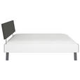 BETT 160/200 cm  in Weiß  - Weiß/Grau, Design, Holzwerkstoff/Textil (160/200cm) - Carryhome