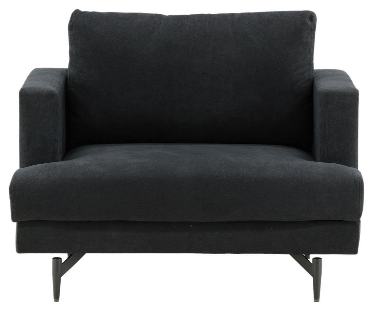 FÅTÖLJ i metall, textil svart  - svart, Design, metall/textil (104/82/92cm) - Livetastic