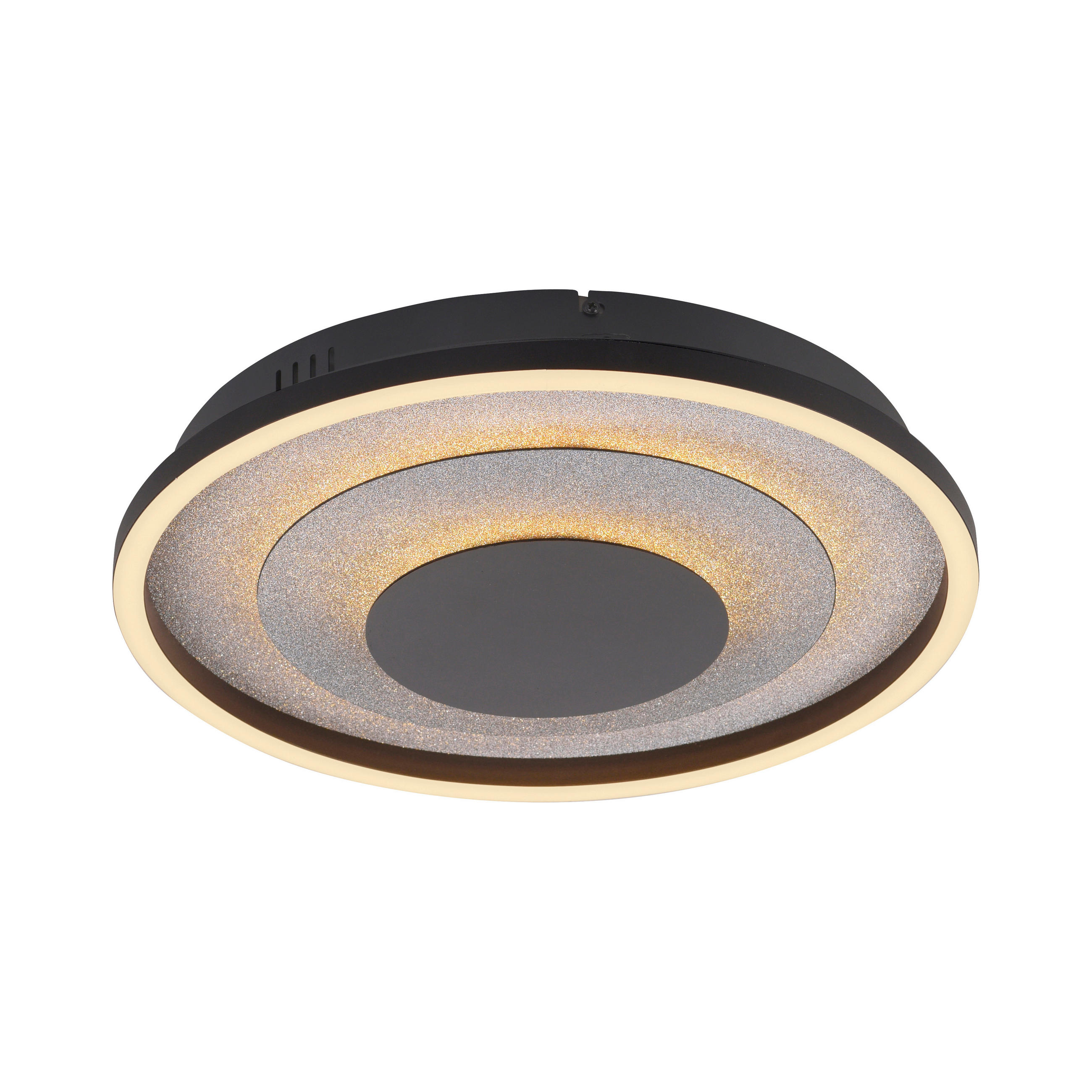Just Light Led-Deckenleuchte Glity Silber 39.7x7.2x39.7 cm