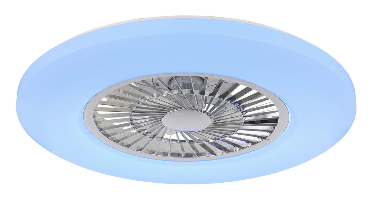 VENTILATOR STROPNI  prozirno, bijela, boje kroma   prozirno  ALVA  - bijela/prozirno, Basics, plastika (59,5/15,4cm) - Globo