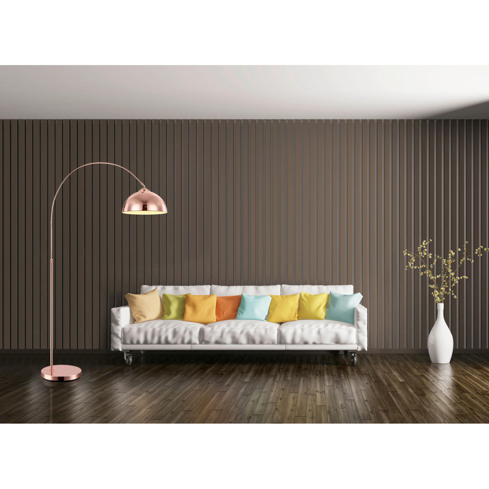 LAMPADAR - arămiu, Basics, plastic/metal (92/30/196cm)