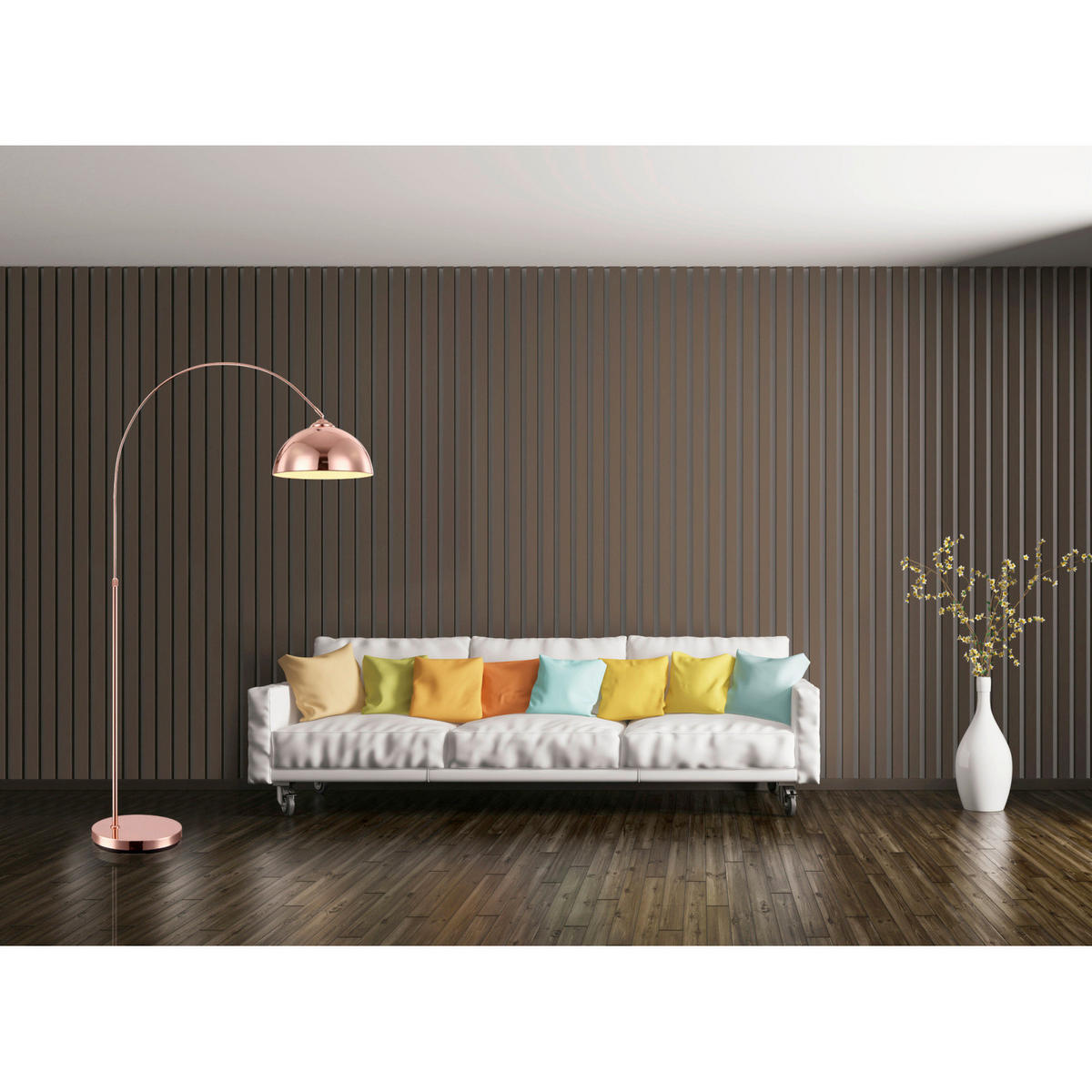 LAMPADAR - arămiu, Basics, plastic/metal (92/30/196cm)
