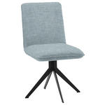 STUHL  in Stahl Webstoff Metall, Textil  - Schwarz/Hellblau, Design, Textil/Metall (46,5/87/64cm) - Voleo