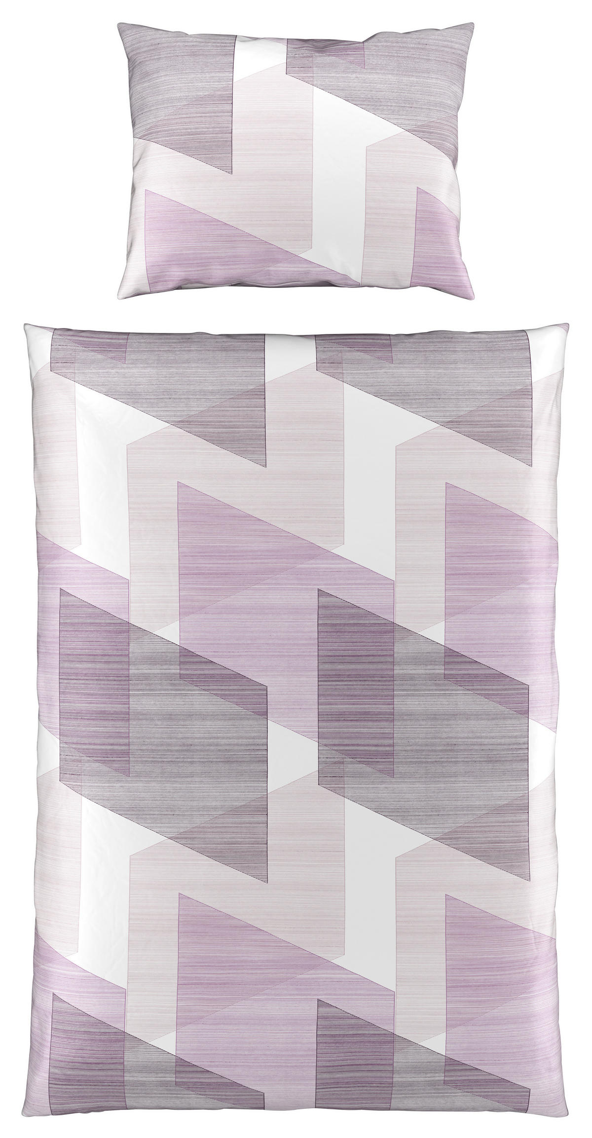 BETTWÄSCHESET Mavie Satin 160/210 cm  65 cm/100 cm  - Lila, Konventionell, Textil (160/210cm) - Esposa