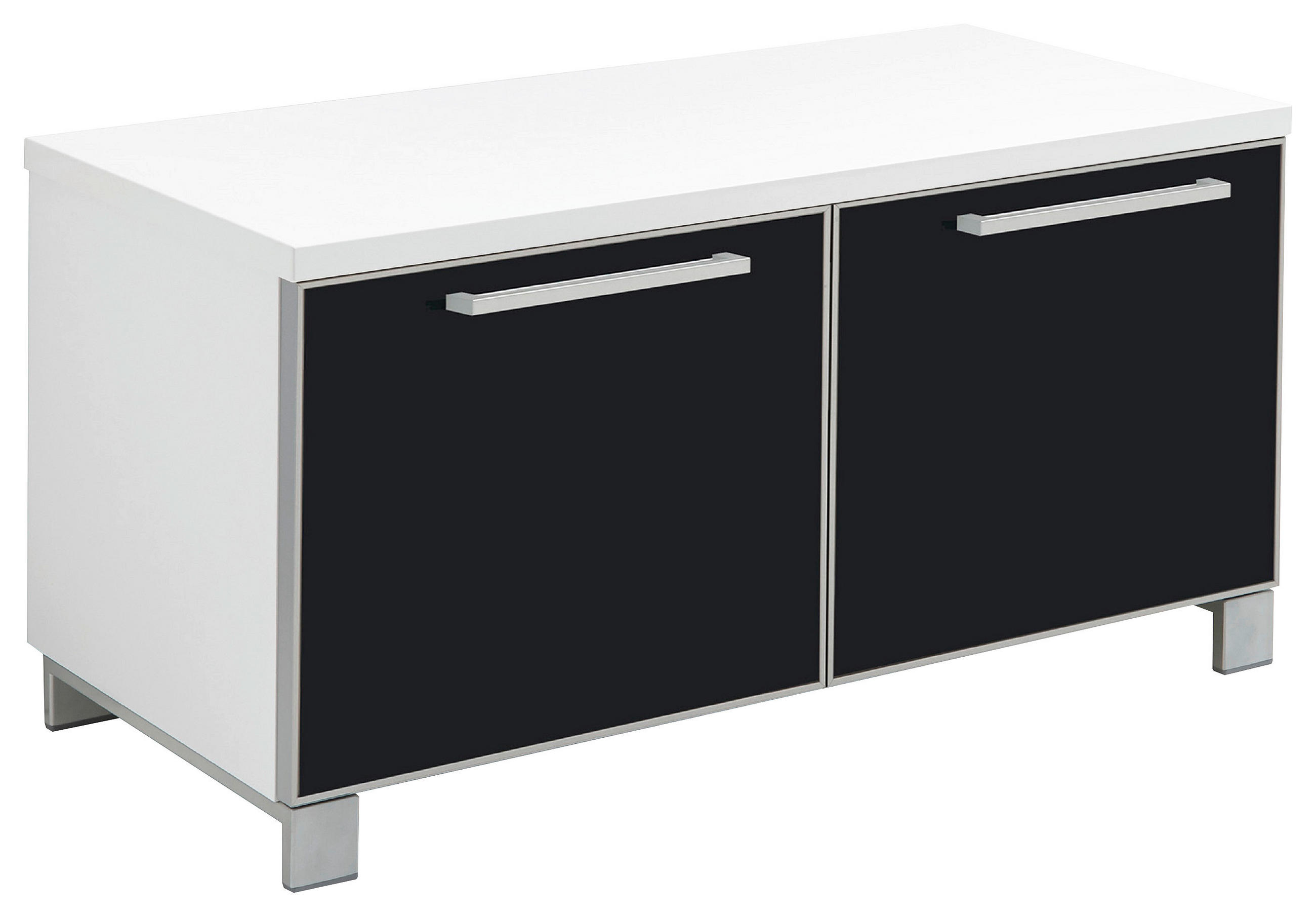 XXXLutz Garderobenbank Santina Anthrazit, Weiß 84x45x40 cm