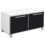 GARDEROBENBANK Santina  in 84/45/40 cm  - Chromfarben/Anthrazit, Design, Glas/Holzwerkstoff (84/45/40cm) - Novel