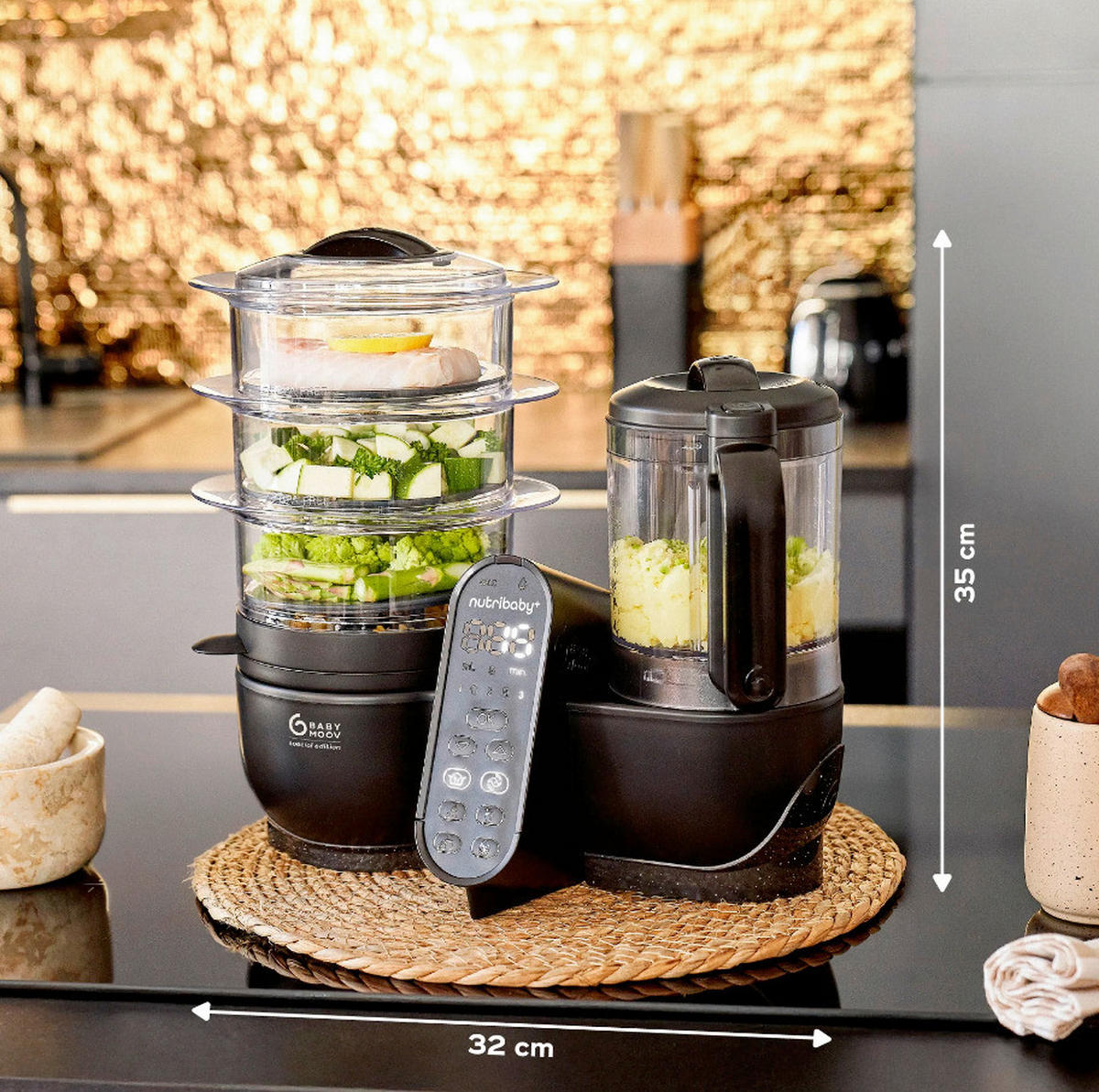 KUHALO/MIKSER/STERILIZATOR   - crna, Basics, plastika (26/39.5/36.5cm) - Babymoov