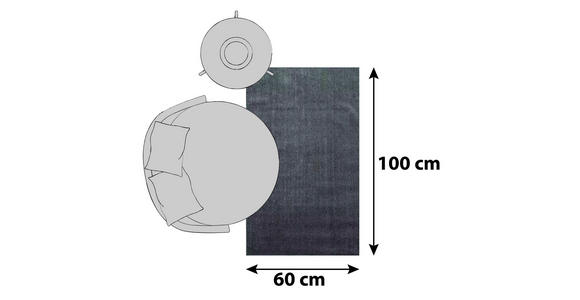 HOCHFLORTEPPICH 60/100 cm ATA 7000 Hellbraun - Hellbraun, Design, Textil (60/100cm) - Novel