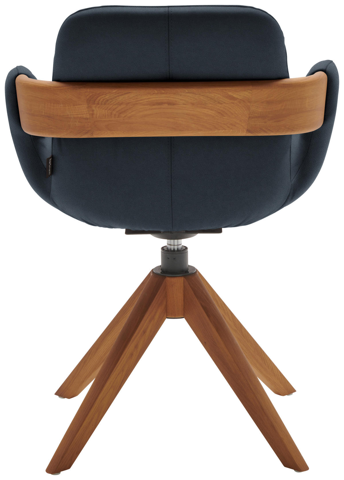 ARMLEHNSTUHL  Lederauswahl, Stoffauswahl, Typenauswahl, Sitzfläche 360° drehbar, automatische Rückholfunktion  Echtleder  - Eichefarben/Cognac, Natur, Leder/Holz (60/86/60cm) - Valnatura