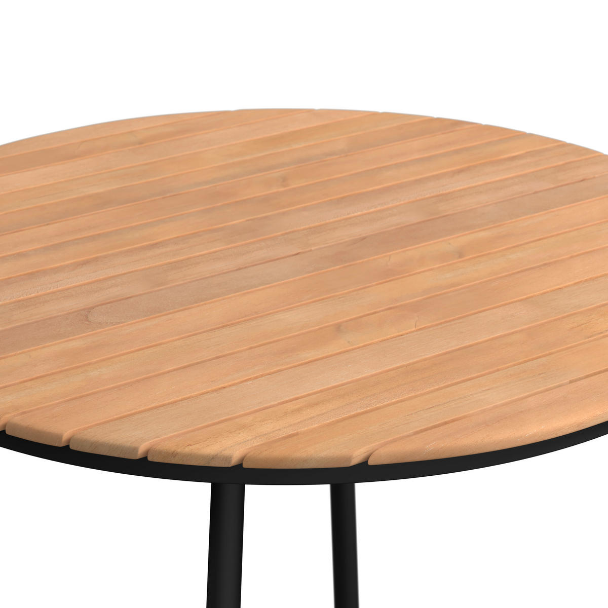 GARTENTISCH  - Schwarz/Teakfarben, MODERN, Holz/Metall (110/75/110cm) - Ambia Garden