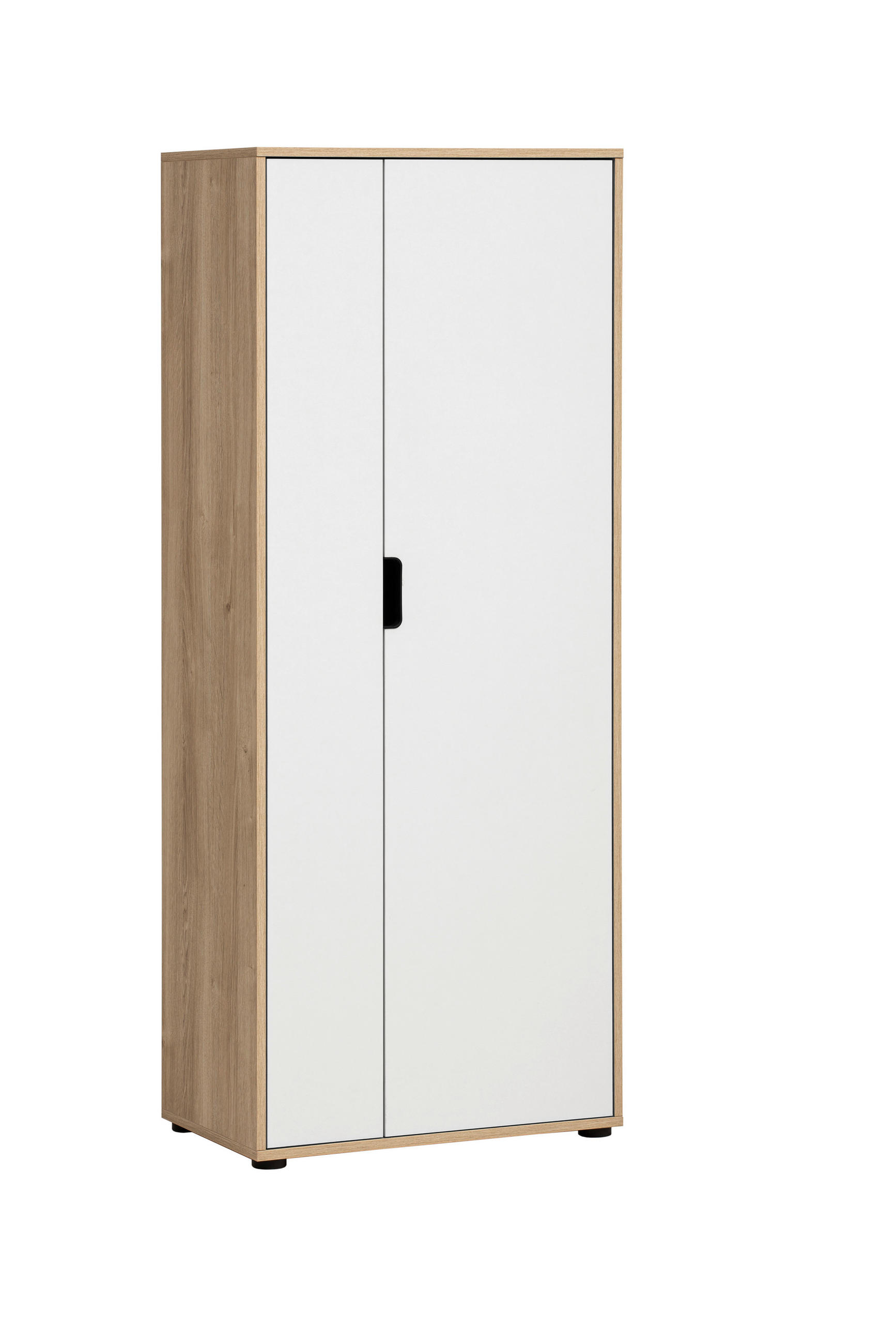 AKTENSCHRANK Weiß, Schwarz, Eichefarben - Eichefarben/Schwarz, MODERN, Holzwerkstoff (65,1/163,6/41cm) - MID.YOU