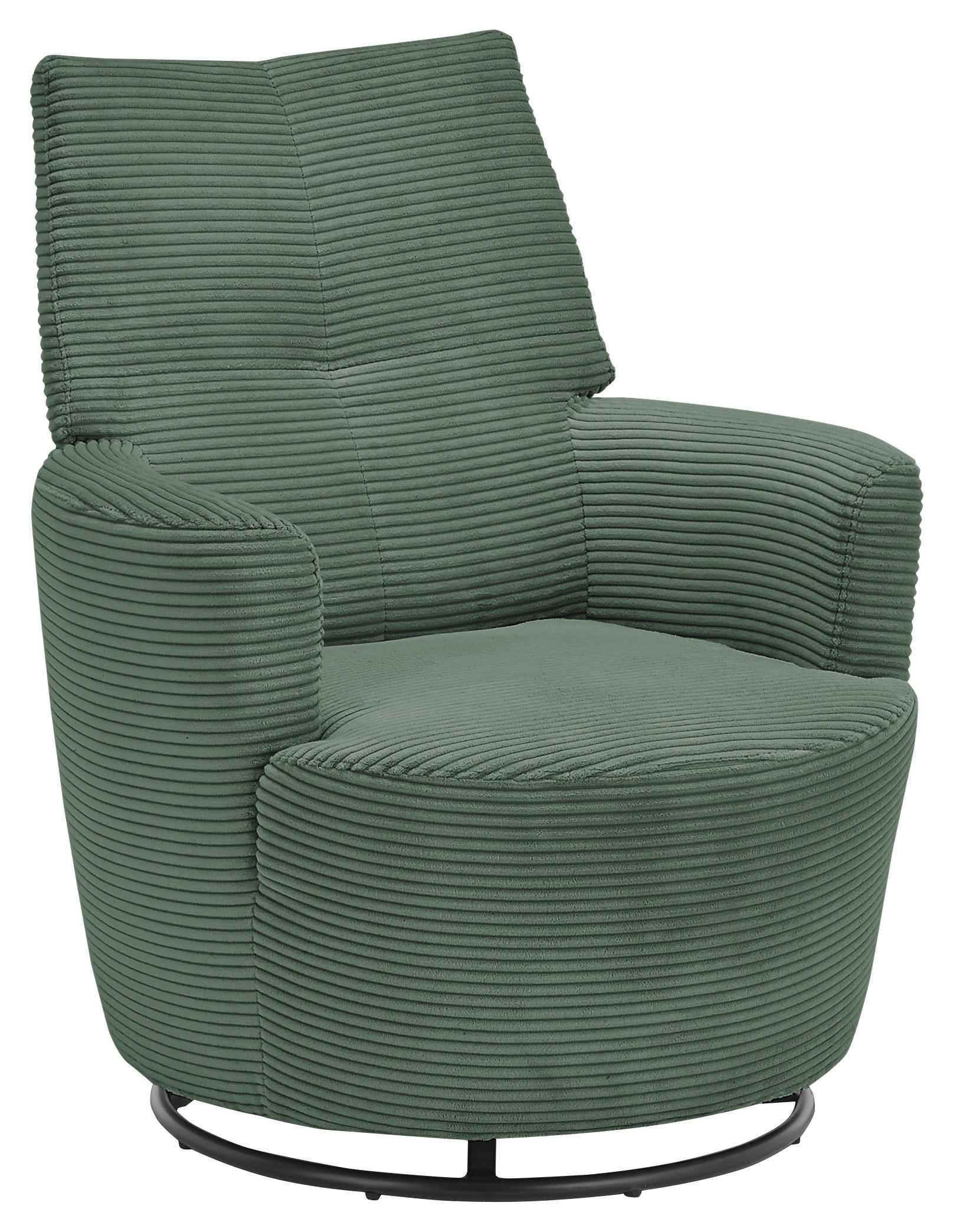 SESSEL Cord Olivgrün    - Schwarz/Olivgrün, Design, Textil/Metall (80/96/88cm) - SetOne by Musterring